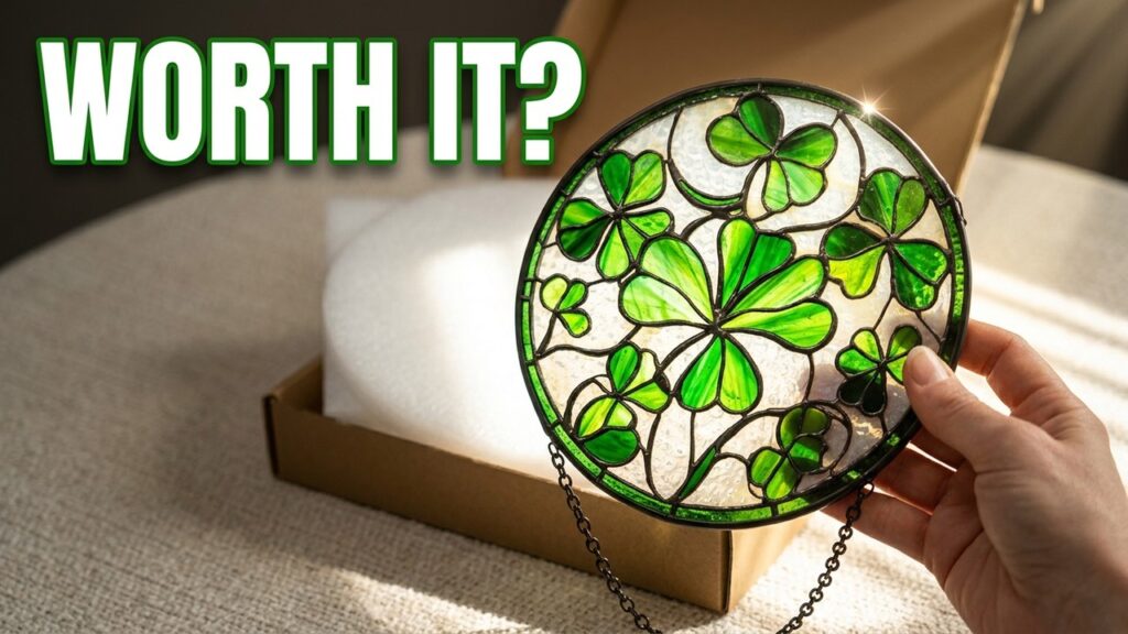 Stained Glass Clover Sun Catcher: A Cozy St. Patrick’s Day & Year-Round Window Decor Pick