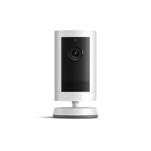Ring Outdoor Cam Plus, Battery (newest model), Home or business security, Wide-Angle 2K Video with Ring Vision, Low-Light Sight for full-color night vision, Mount-Anywhere Versatility, White