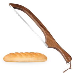 RAPSAKEMOH Bread Knife for Homemade Bread, Sourdough bread knife,Bread slicer for Homemade Bread, Baguettes and More Cuts Thin,Bow Design Easy to Cutting Even Slices