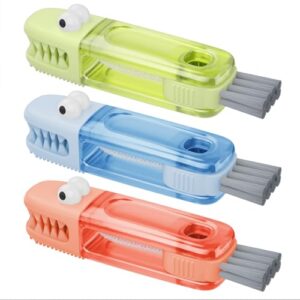 3 in 1 Cup Lid Gap Cleaning Brush Set, Multifunctional Bottle Cleaning Brush, Silicone Cup Lid Gap Cleaner, Home Kitchen Crevice Cleaning Tools (Multicolored)