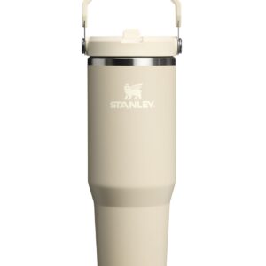 STANLEY IceFlow 2.0 Flip Straw Tumbler with Handle 30 oz | Twist On Lid and Flip Up Straw | Leak Resistant Water Bottle | Insulated Stainless Steel | BPA-Free | Exclusive Toasted Almond