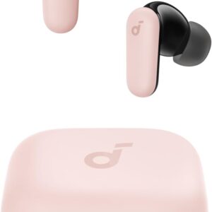Soundcore P30i by Anker Noise Cancelling Earbuds, Strong and Smart Noise Cancelling, Powerful Bass, 45H Playtime, 2-in-1 Case and Phone Stand, IP54, Wireless Earbuds, Bluetooth 5.4 (Pink)