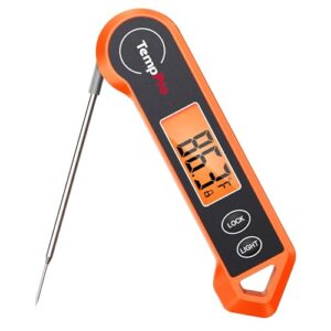 TempPro TP19H Digital Meat Thermometer for Cooking with Ambidextrous Backlit and Motion Sensing Kitchen Cooking Food Thermometer for BBQ Grill Smoker Oil Fry Candy Instant Read (Previously ThermoPro)