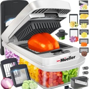 Mueller The Real Original Pro Chopper since 2013 Vegetable Chopper Mandoline Slicer, 8 Blade Food Veggie Chopper Onion Vegetable Cutter with Container, Kitchen Gadgets & Essentials, (10 in 1)