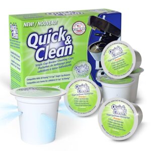 Quick & Clean [6-Pack] Keurig Cleaning Pods - K Cup Cleaner Pod For Keurig - 2.0 Coffee Machine Compatible, Removes Stains, Non-Toxic and Eco-Friendly