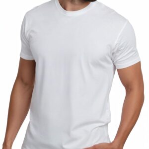 INTO THE AM Men's T-Shirts Soft Cotton Blend Crew Neck Tee S - 4XL Athletic Fit Plain & Logo Basic T-Shirt for Men