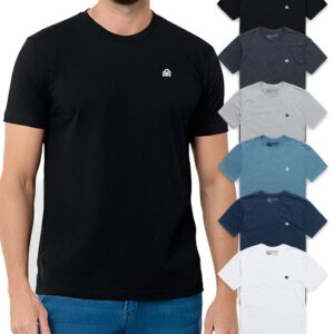 INTO THE AM Men's T-Shirts Soft Cotton Blend Crew Neck Tee S - 4XL Athletic Fit Plain & Logo Basic T-Shirt for Men