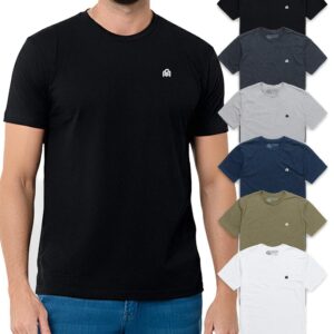 INTO THE AM Men's T-Shirts Soft Cotton Blend Crew Neck Tee S - 4XL Athletic Fit Plain & Logo Basic T-Shirt for Men