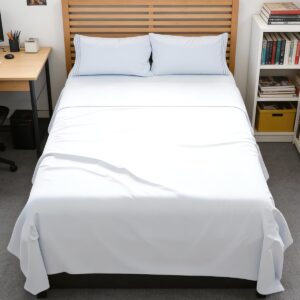 Full XL Bed Sheet - 4 Piece Full XL Bed Sheets Set - Soft, Breathable & Cooling - Hotel Luxury Bedding for Women, Men, Kids, Teens, Boys & Girls - Deep Pockets, Comfy, Fade and Wrinkle Free - White