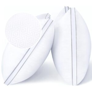 viewstar Bed Pillows Standard Sizes Set of 2, Hotel Quality Cooling Down Alternative Gusseted Pillows for Side, Back, or Stomach Sleepers, White