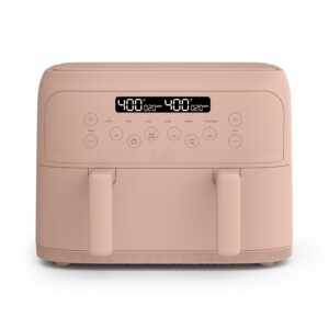 bella 4 Qt TriZone Air Fryer, EverGood™ Ceramic Nonstick Coating, Dual Basket Design w Removable Divider, Digital Touchscreen Control w 6 Preset Cooking Options, 1200 Watt, 3lb Capacity, Blossom