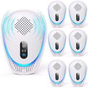 2026 Fooxem Upgraded Ultrasonic Pest Repellent 6 Packs, Mouse Traps Repellent Plug in, 3 Modes, Pest Control, for Mouse, Rodent, Roach, Bugs, Mice, Spider, Ant, Mosquito, Indoor Repeller for Home