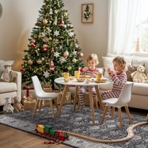 4x10 Washable Hallway Runner Rug: Oriental 10ft Extra Wide Ultra Soft Runners for Living Room Bedroom Stain Resistant Low Pile Carpet for Entryway Ktichen Thin Non Slip Bathroom Floor Mat(Black,4x10)