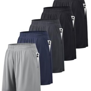 BALENNZ Athletic Shorts for Men with Pockets and Elastic Waistband Quick Dry Activewear